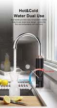 Carregar imagem no visualizador da galeria, Briwellna Intelligent Water Heater 220V Kitchen Faucet 2 In 1 With Digital Display Electric Geyser Mixer Tankless Water Heater
