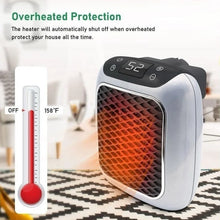 Carregar imagem no visualizador da galeria, Aquecedor Portátil Mini Elétrico 220V Para Escritório Quarto Pequeno Aquecimento Rápido Silencioso Econômico