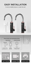 Carregar imagem no visualizador da galeria, Briwellna Intelligent Water Heater 220V Kitchen Faucet 2 In 1 With Digital Display Electric Geyser Mixer Tankless Water Heater
