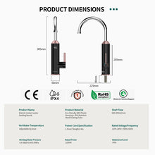 Carregar imagem no visualizador da galeria, Briwellna Intelligent Water Heater 220V Kitchen Faucet 2 In 1 With Digital Display Electric Geyser Mixer Tankless Water Heater
